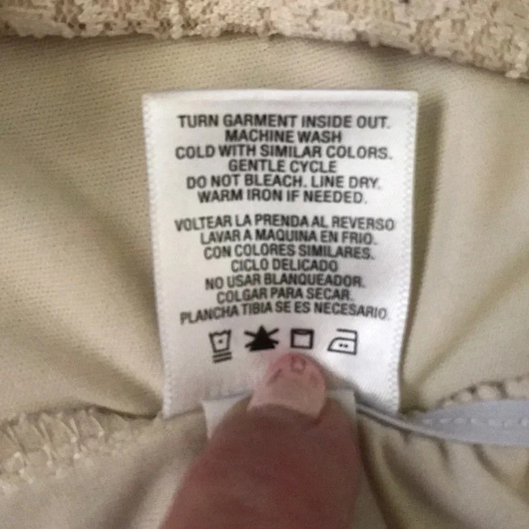 BONGO lace floral top lined gathered on sides short sleeve cream size XL - Picture 5 of 7